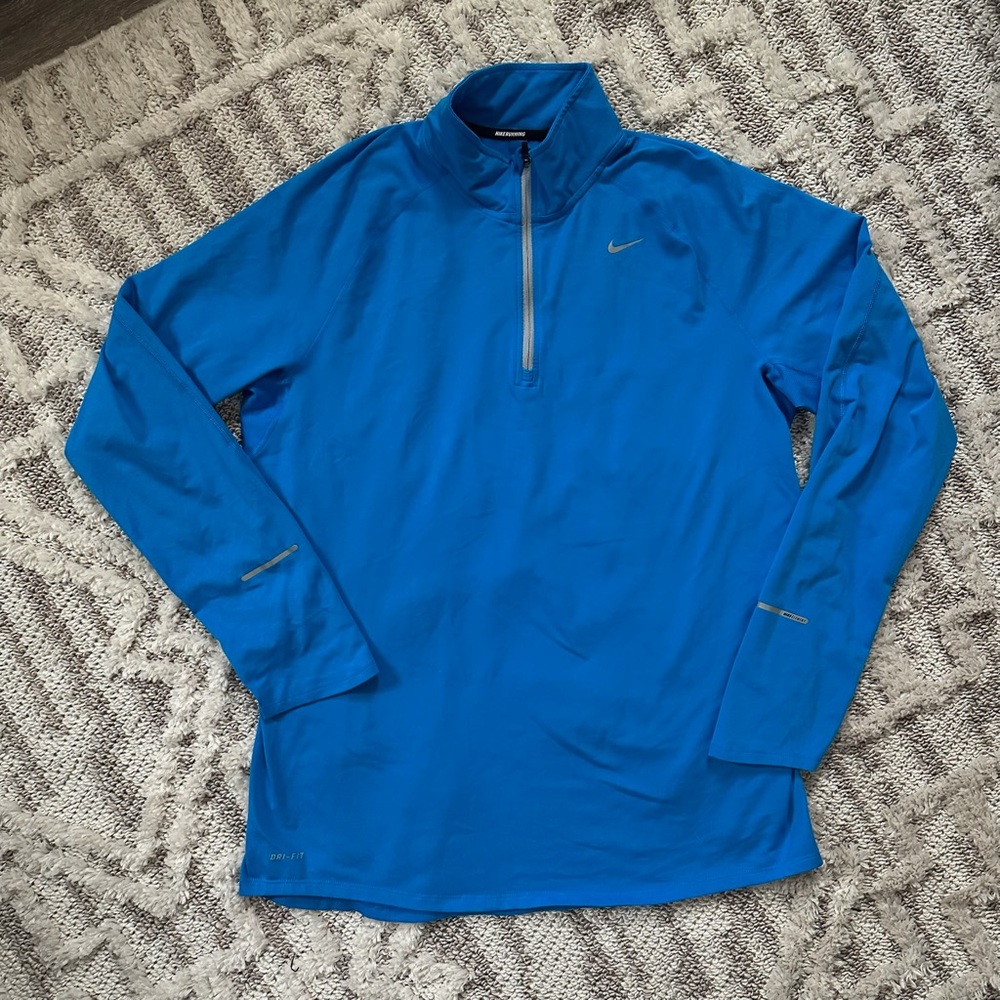 Nike Men's Blue Quarter-Zip Jacket